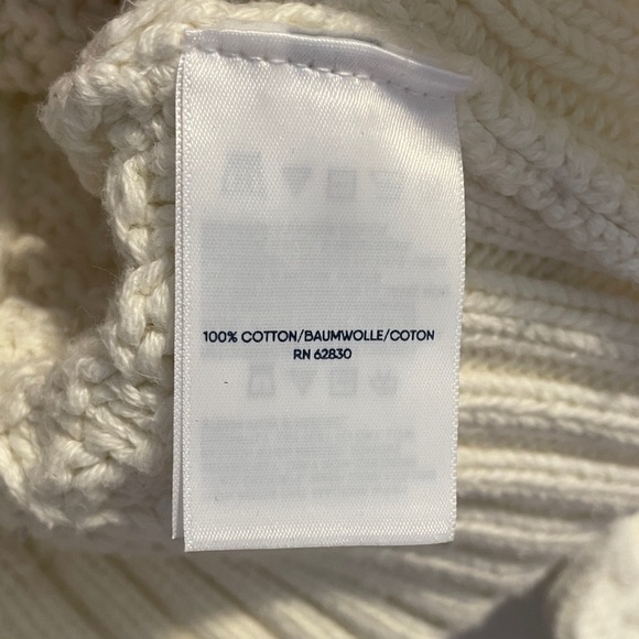 Land’s End Drifter Cozy Cable Knit Turtleneck Sweater - Cream - Picture 4 of 5